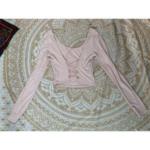 Garage cropped, criss cross back, shirt
